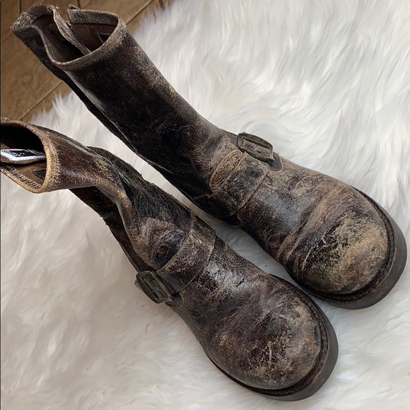 Frye Veronica distressed slouchy short boots - Picture 2 of 8